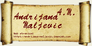 Andrijana Maljević vizit kartica